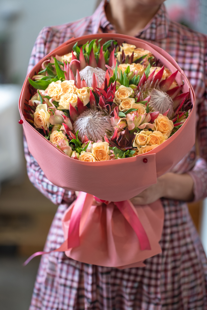 Autumn Flower Collection 2026 Peach Protea